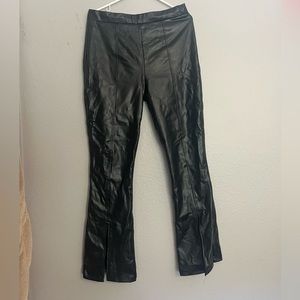 Faux Leather bell bottoms